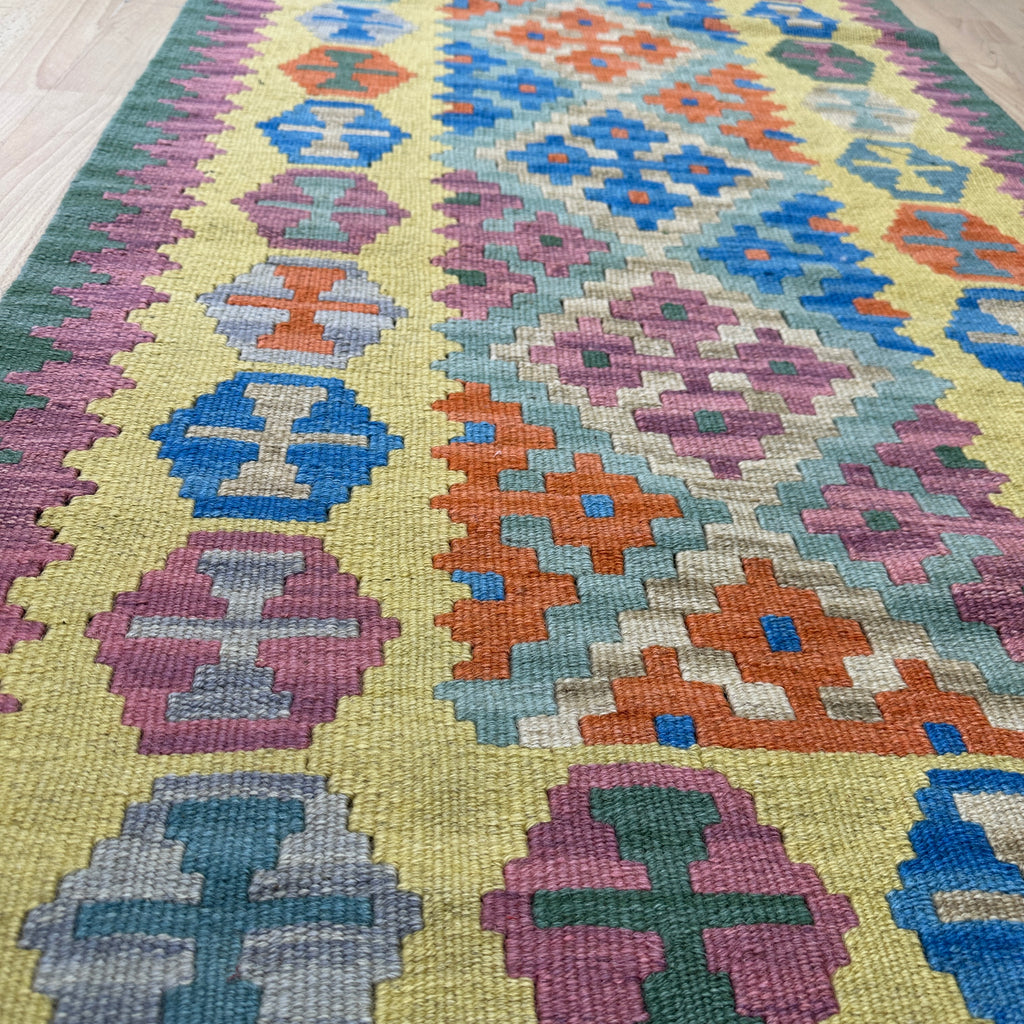 Persisk Kelim Løber – 85 × 240 cm – 100% Uld